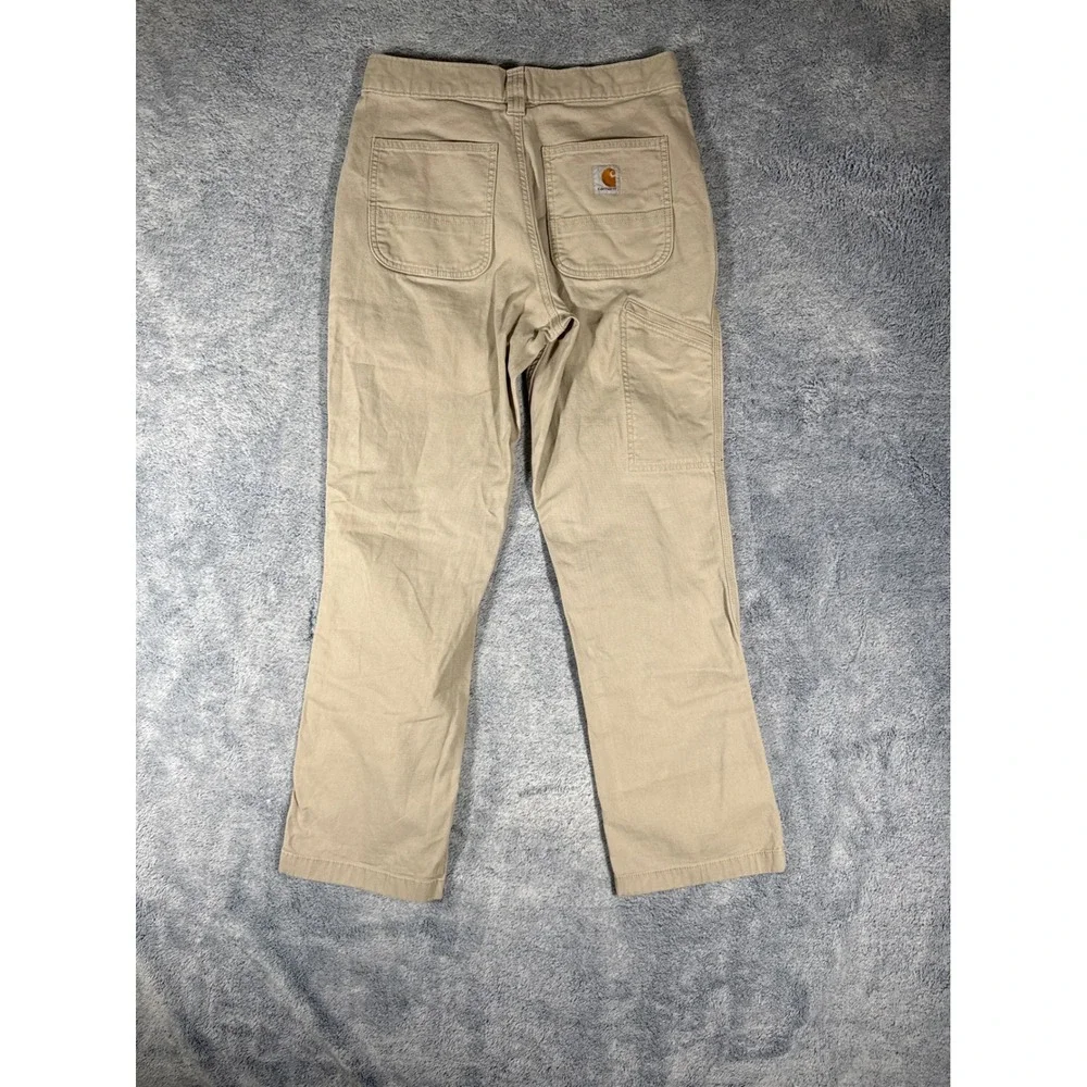 Carhartt Relaxed Fit Khaki Work Pants Tan 29x30 102291 232 Mens Stretch Canvas